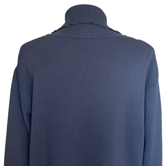 Gliv Made in Italy Merino Wool Black Sweater Tunic Top Women’s Size L - Picture 5 of 11